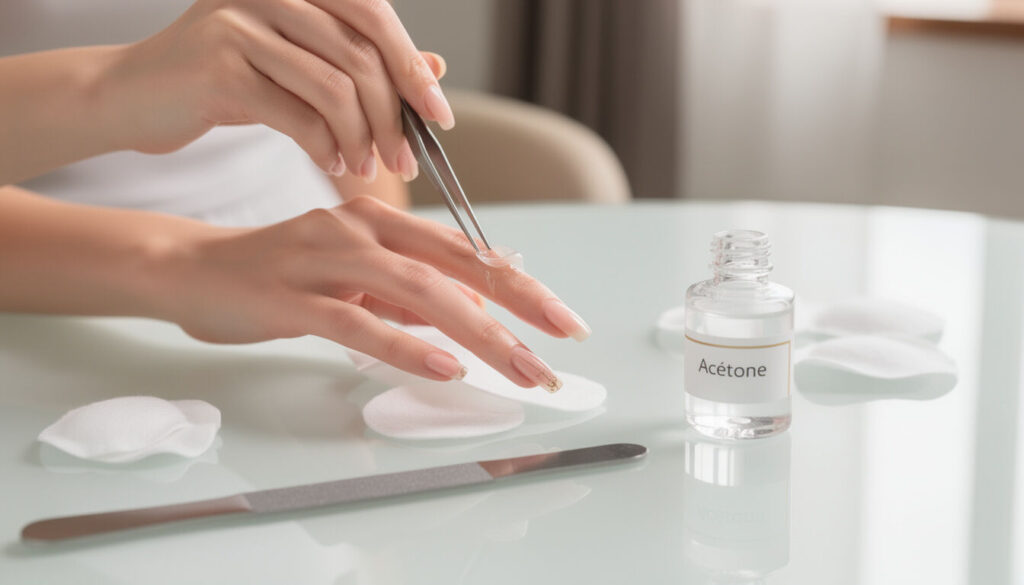 Découvrez 4 conseils rapides et efficaces pour enlever la colle des faux ongles sans abîmer vos ongles naturels.